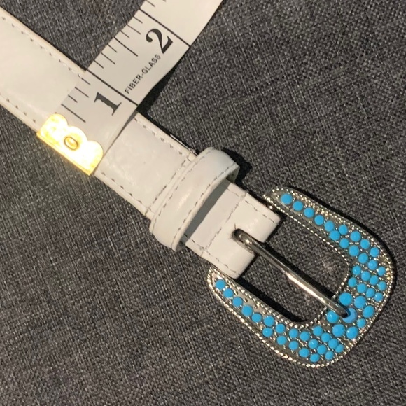 White Leather Belt